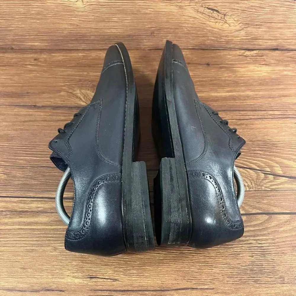 Cole Haan Jefferson Grand 2.0‎ Black Leather Cap Toe Dress Shoes Men’s Size 10